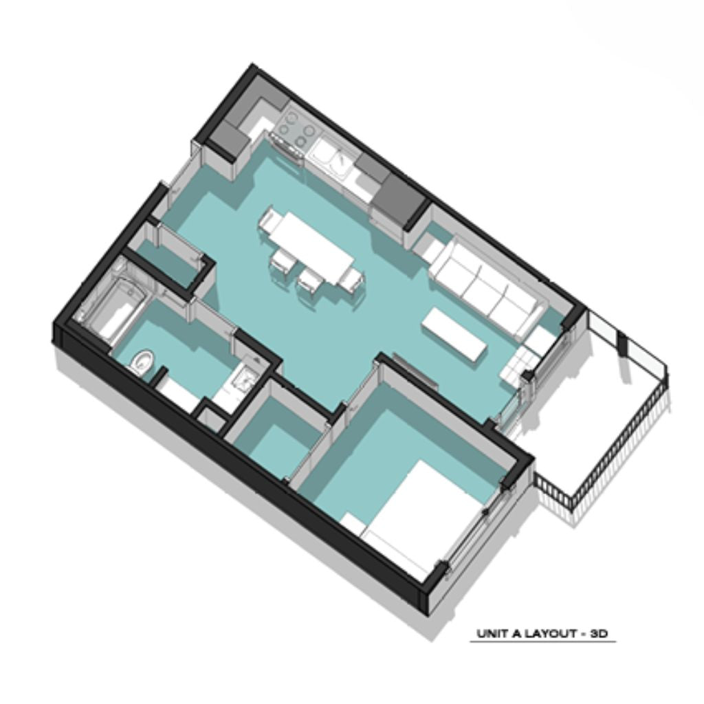 Layout of an apartment at Tipton Place - Inclusive Housing - inclusion powell river