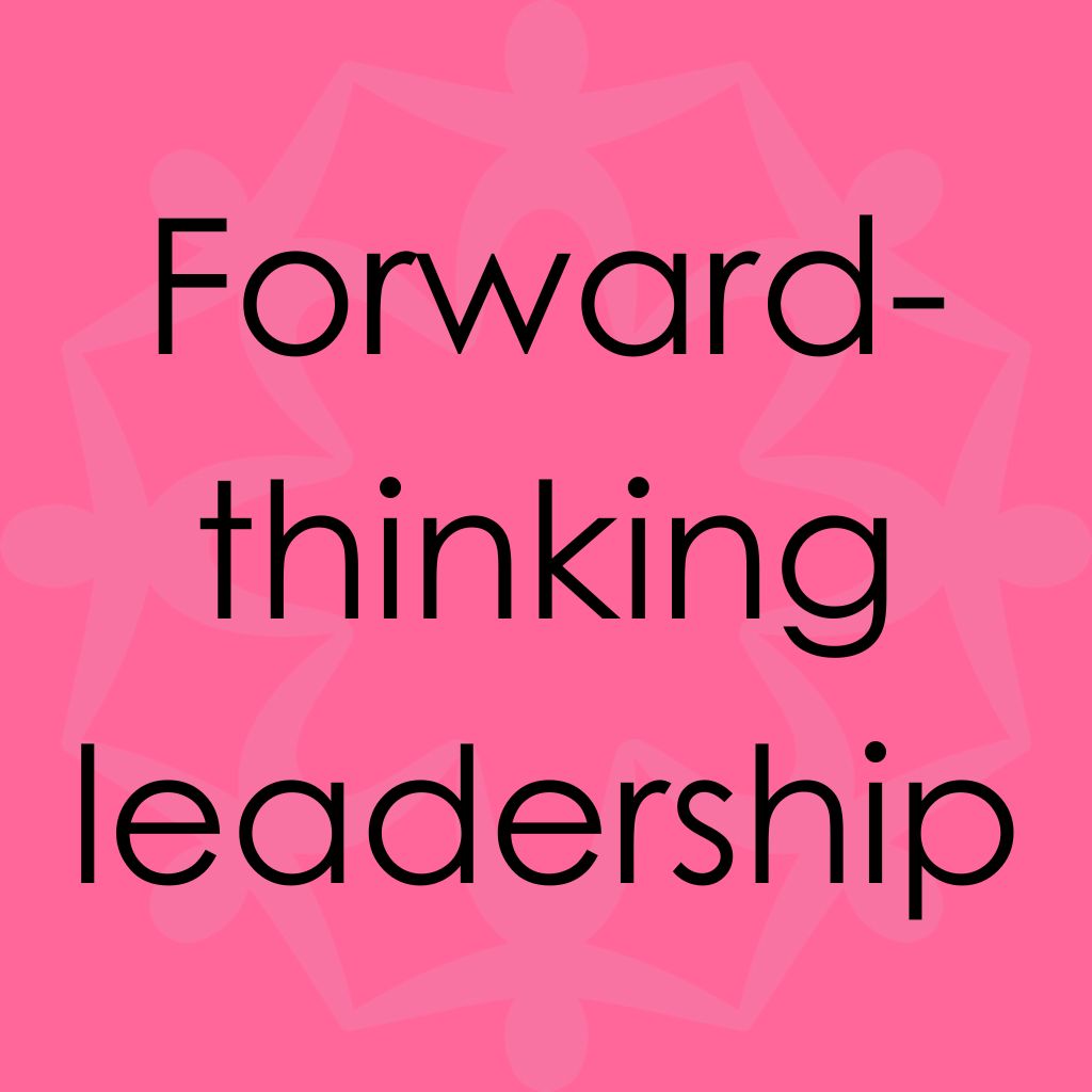 Text - forward thinking leadership - strategic priorities - inclusion powell river